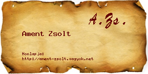 Ament Zsolt névjegykártya